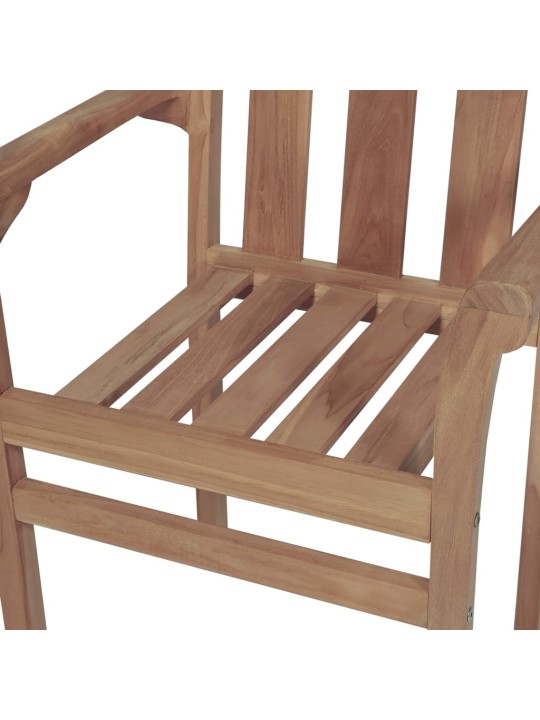 Zahradní židle 2 ks s béžovými poduškami masivní teak