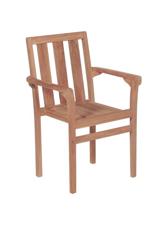 Zahradní židle 2 ks s černými poduškami masivní teak