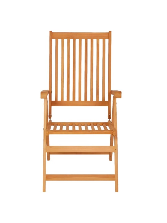 Zahradní židle 2 ks se zelenými poduškami masivní teak