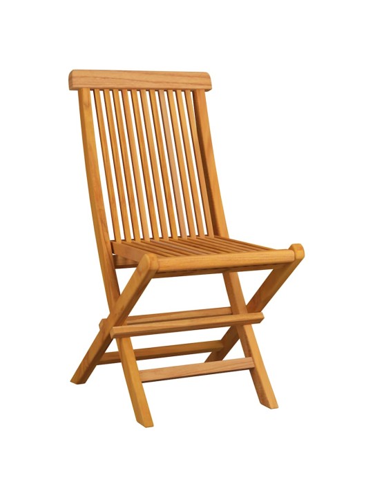 Zahradní židle s vínovými poduškami 2 ks masivní teak