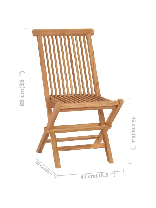Zahradní židle s antracitovými poduškami 2 ks masivní teak