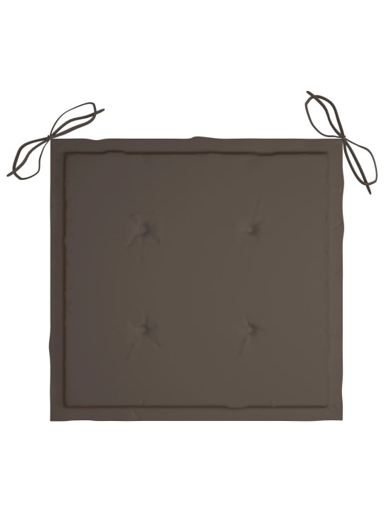 Zahradní židle s taupe poduškami 6 ks masivní teak