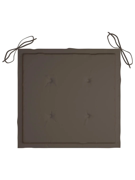 Zahradní židle s taupe poduškami 6 ks masivní teak