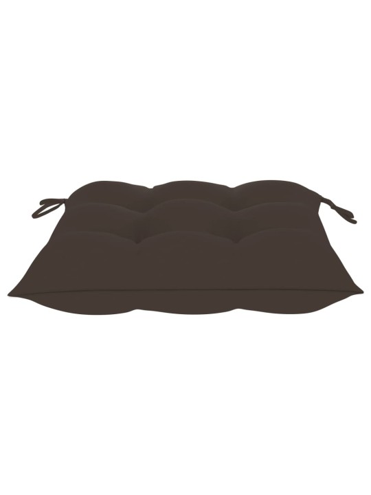 Zahradní židle s taupe poduškami 4 ks masivní teak