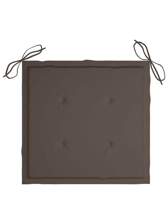 Houpací křeslo s taupe poduškou masivní teak