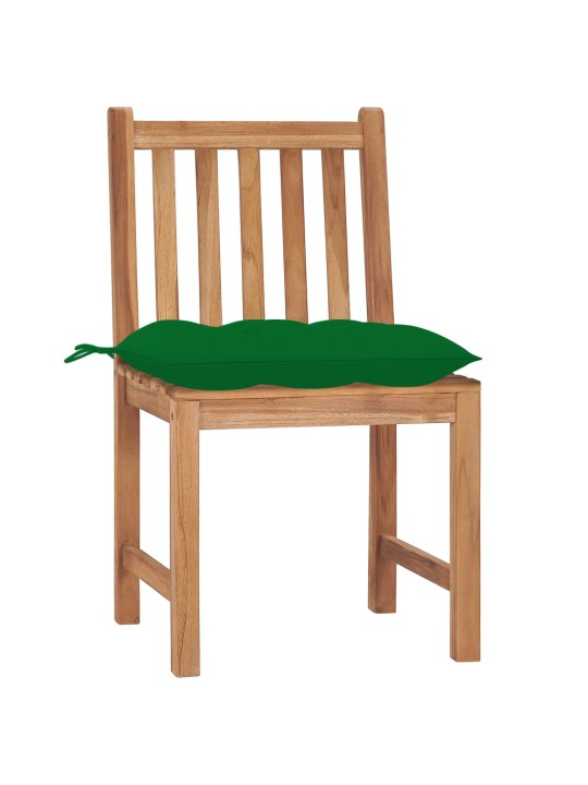 Zahradní židle s poduškami 2 ks masivní teak