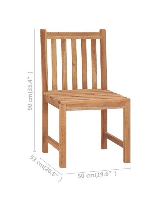 Zahradní židle s poduškami 2 ks masivní teak