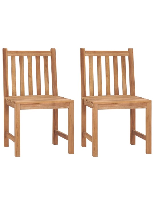 Zahradní židle 2 ks s poduškami masivní teak