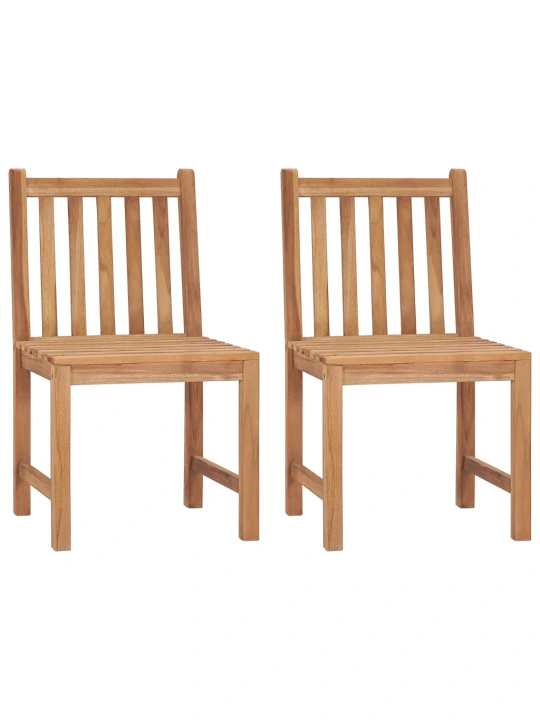 Zahradní židle 2 ks s poduškami masivní teak