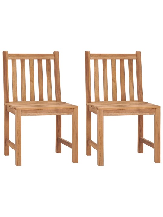 Zahradní židle s poduškami 2 ks masivní teak