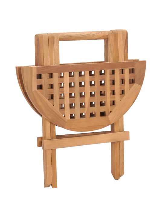 3dílný skládací zahradní jídelní set s poduškou masivní teak
