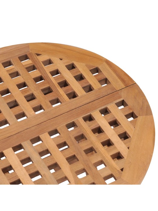 3dílný skládací zahradní jídelní set s poduškou masivní teak