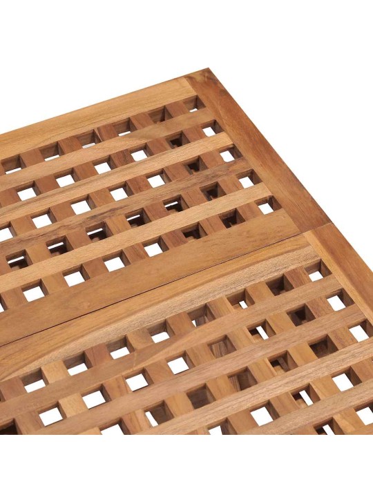3dílný skládací zahradní jídelní set s poduškou masivní teak