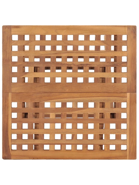 3dílný skládací zahradní jídelní set s poduškou masivní teak