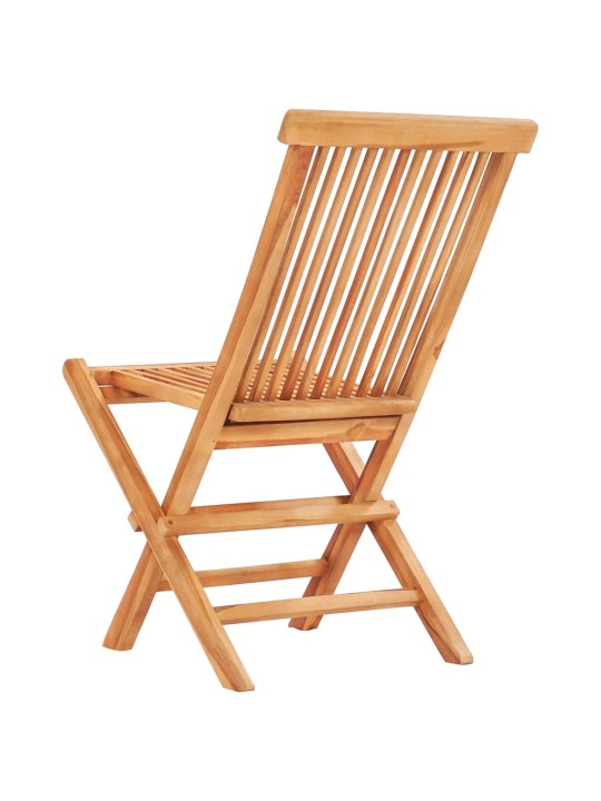 3dílný bistro set jasně zelené podušky masivní teakové dřevo