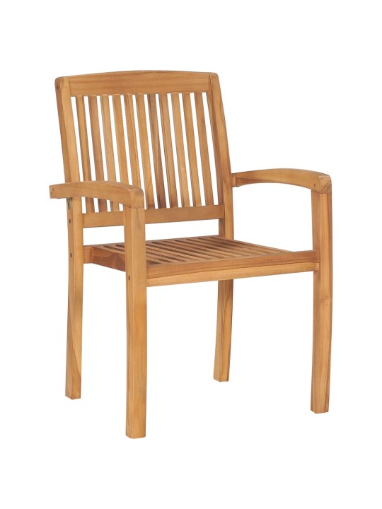 Zahradní židle 2 ks světle modré podušky masivní teak