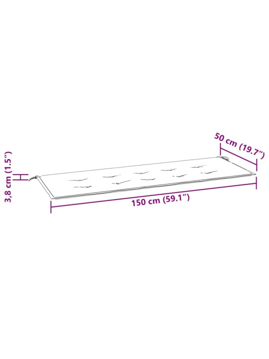 Stohovatelná zahradní lavice s poduškou 159 cm masivní teak