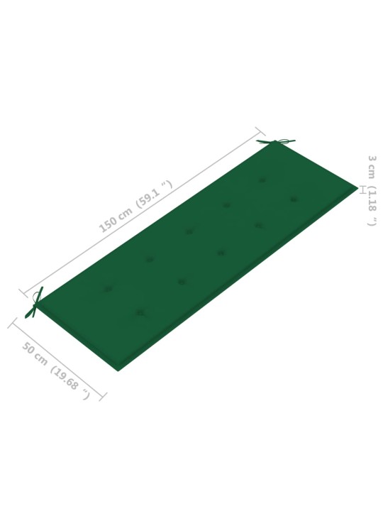 Stohovatelná zahradní lavice s poduškou 159 cm masivní teak