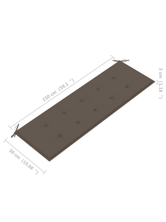 Stohovatelná zahradní lavice s poduškou 159 cm masivní teak