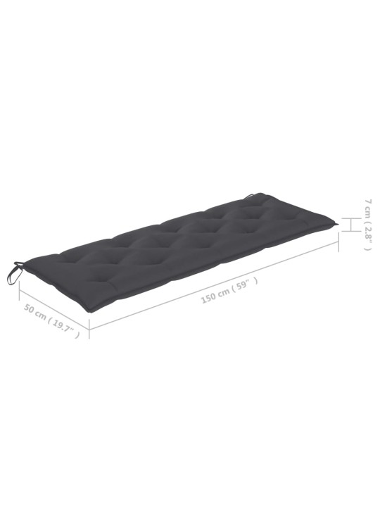 Stohovatelná zahradní lavice s poduškou 159 cm masivní teak