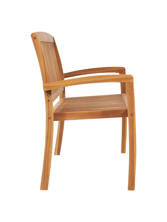 Stohovatelná zahradní lavice s poduškou 159 cm masivní teak