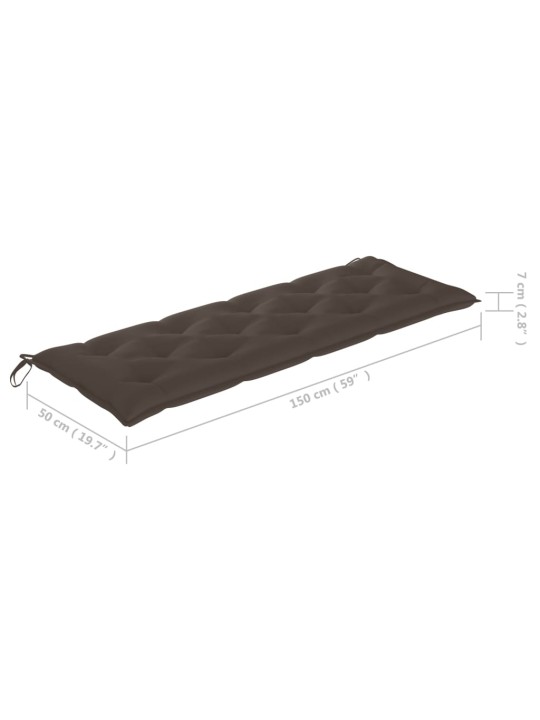 Stohovatelná zahradní lavice s poduškou 159 cm masivní teak