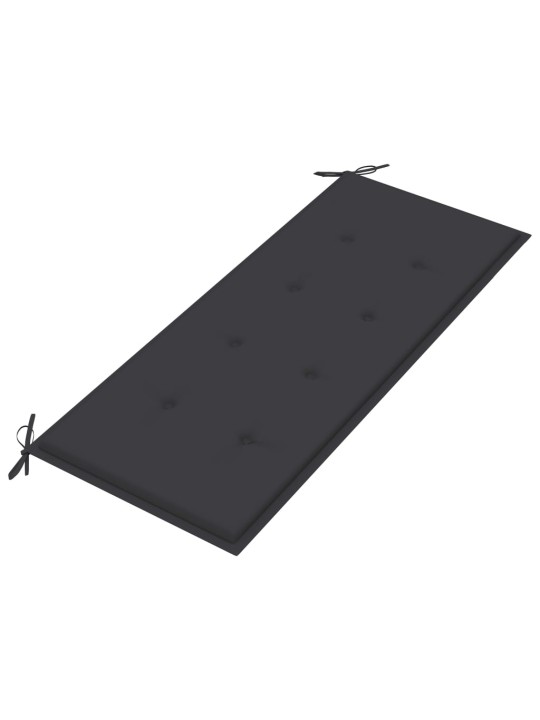 Skládací zahradní lavice s poduškou 118 cm bambus