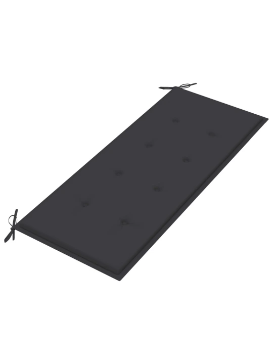 Skládací zahradní lavice s poduškou 118 cm bambus