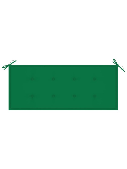 Skládací zahradní lavice s poduškou 118 cm bambus