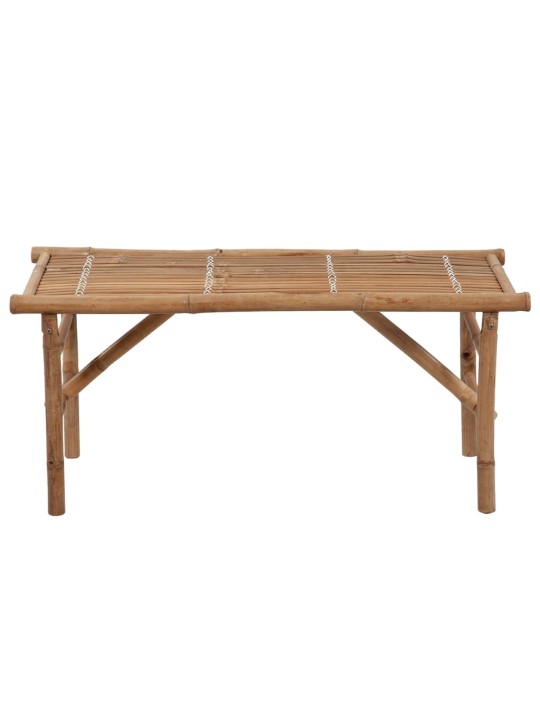 Skládací zahradní lavice s poduškou 118 cm bambus
