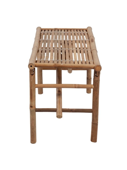 Skládací zahradní lavice s poduškou 118 cm bambus