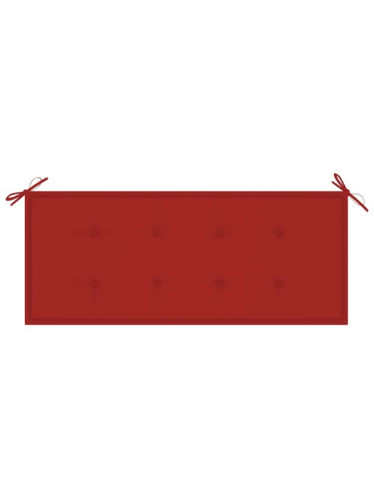 Skládací zahradní lavice s poduškou 118 cm bambus