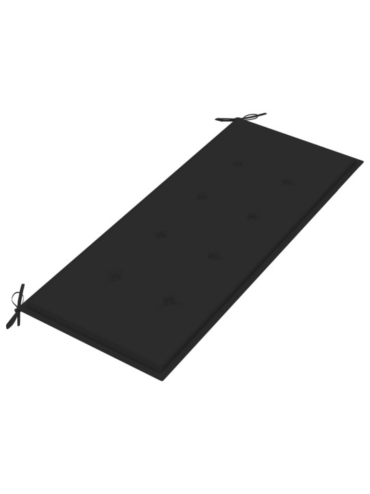 Skládací zahradní lavice s poduškou 118 cm bambus