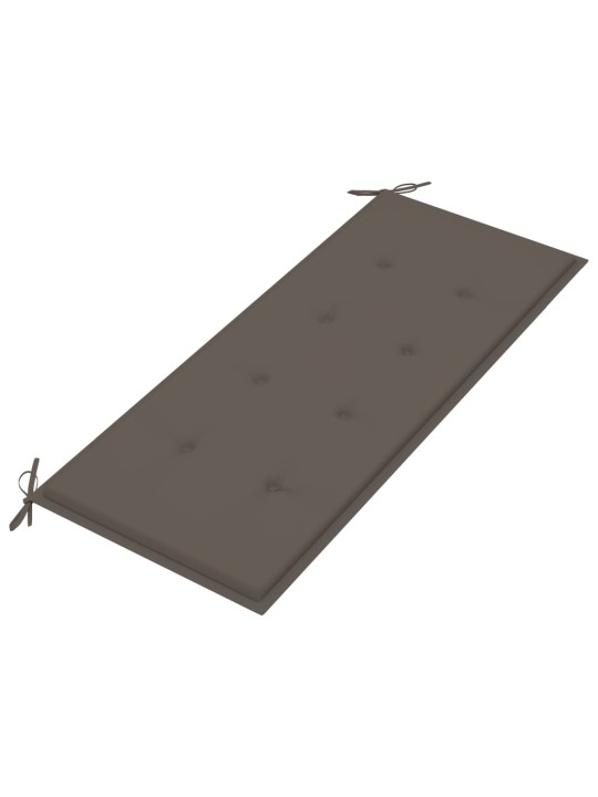 Skládací zahradní lavice s poduškou 118 cm bambus