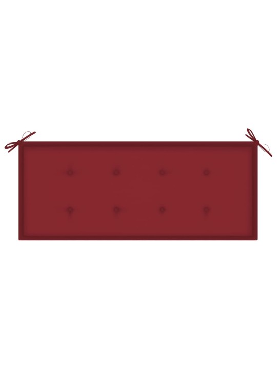 Skládací zahradní lavice s poduškou 118 cm bambus