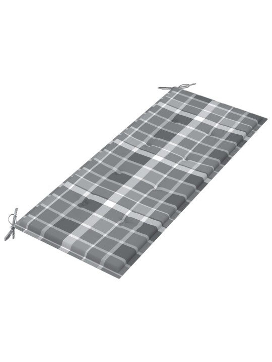 Skládací zahradní lavice s poduškou 118 cm bambus