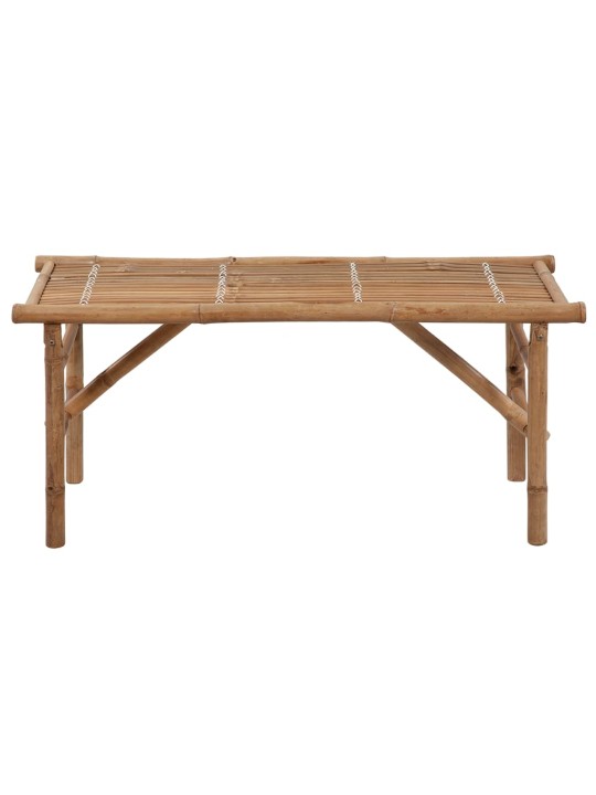 Skládací zahradní lavice s poduškou 118 cm bambus