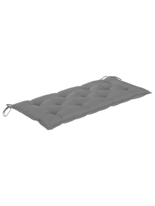 Skládací zahradní lavice s poduškou 118 cm bambus