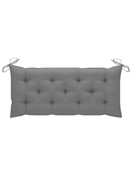 Skládací zahradní lavice s poduškou 118 cm bambus