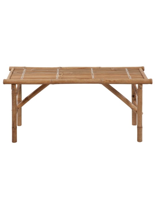Skládací zahradní lavice s poduškou 118 cm bambus