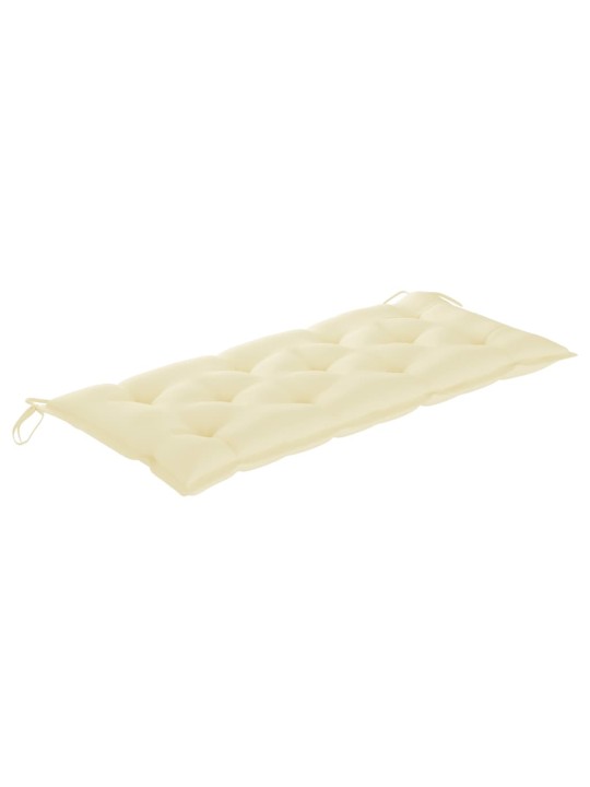 Skládací zahradní lavice s poduškou 118 cm bambus