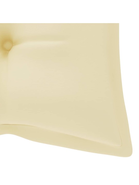 Skládací zahradní lavice s poduškou 118 cm bambus