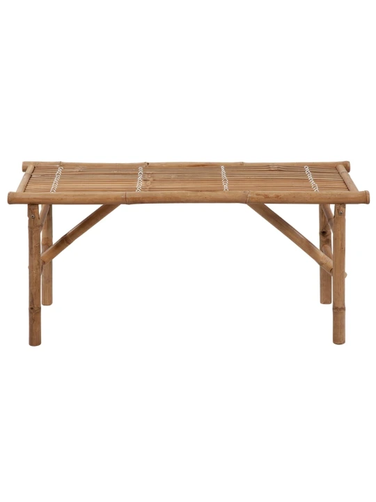 Skládací zahradní lavice s poduškou 118 cm bambus