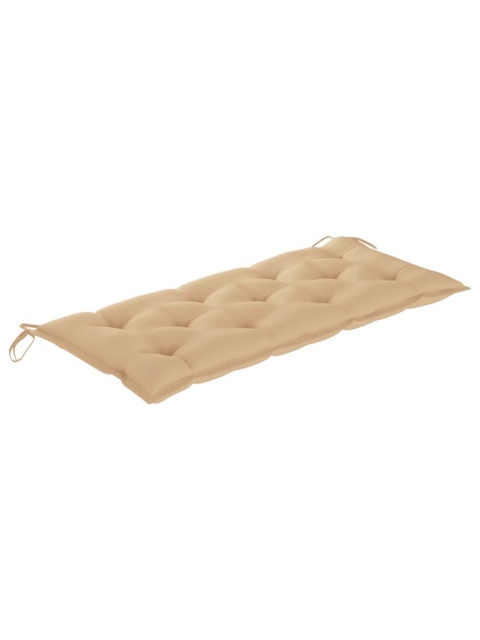 Skládací zahradní lavice s poduškou 118 cm bambus