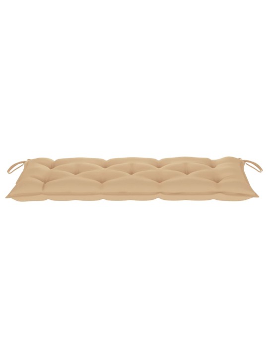 Skládací zahradní lavice s poduškou 118 cm bambus