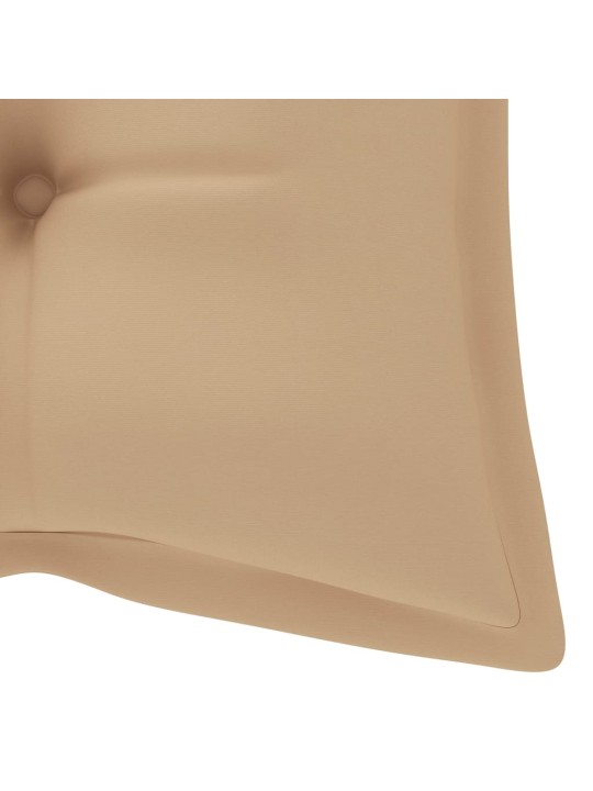 Skládací zahradní lavice s poduškou 118 cm bambus