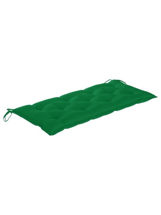 Skládací zahradní lavice s poduškou 118 cm bambus