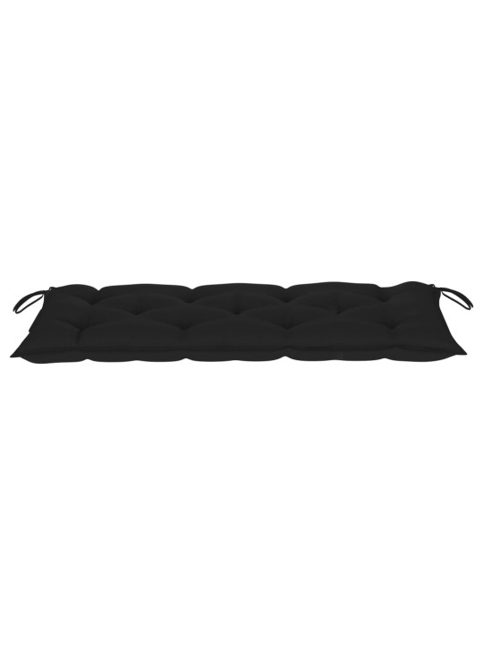 Skládací zahradní lavice s poduškou 118 cm bambus