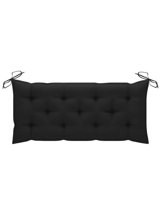 Skládací zahradní lavice s poduškou 118 cm bambus
