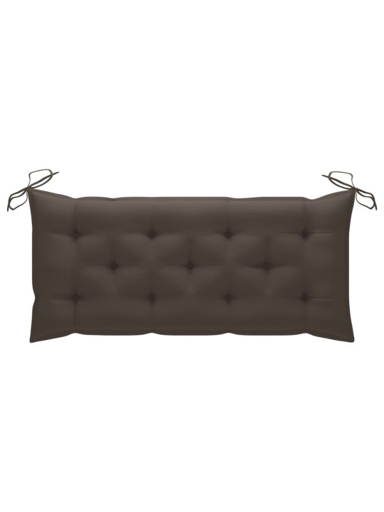 Skládací zahradní lavice s poduškou 118 cm bambus